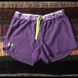 Purple Under Armour shorts YL